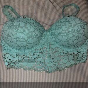 Blue vs pink lace padded bralette Small